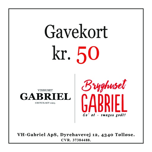 Gavekort - kr. 50