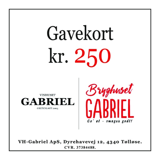 Gavekort 3 - kr. 250