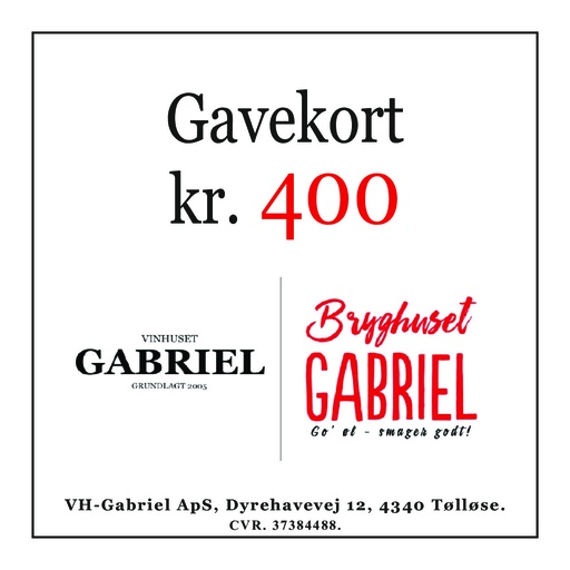 Gavekort 5 - kr. 400