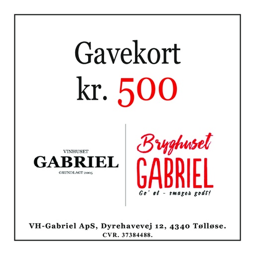 Gavekort 6 - kr. 500
