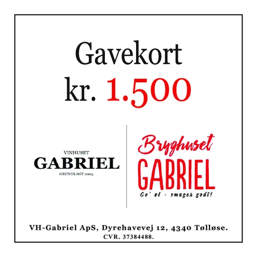 Gavekort 8 - kr. 1500